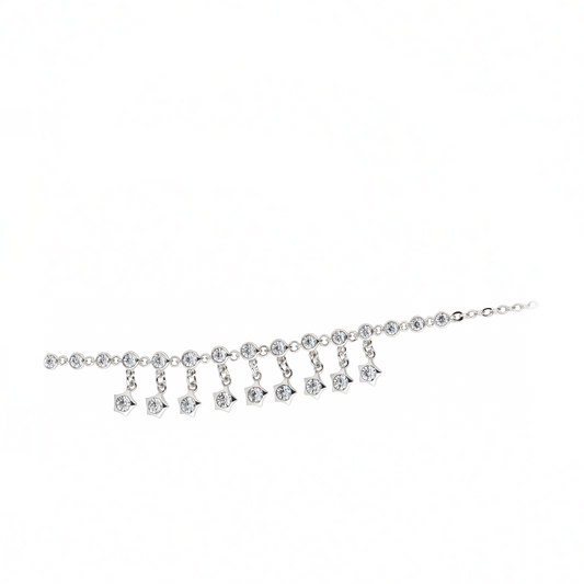 Celestial Cascade Silver Bracelet (Star bewcelette)