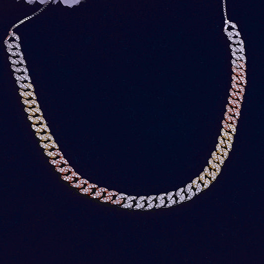 Vivid Elegance Multicolor Stone Necklace in Rose Gold