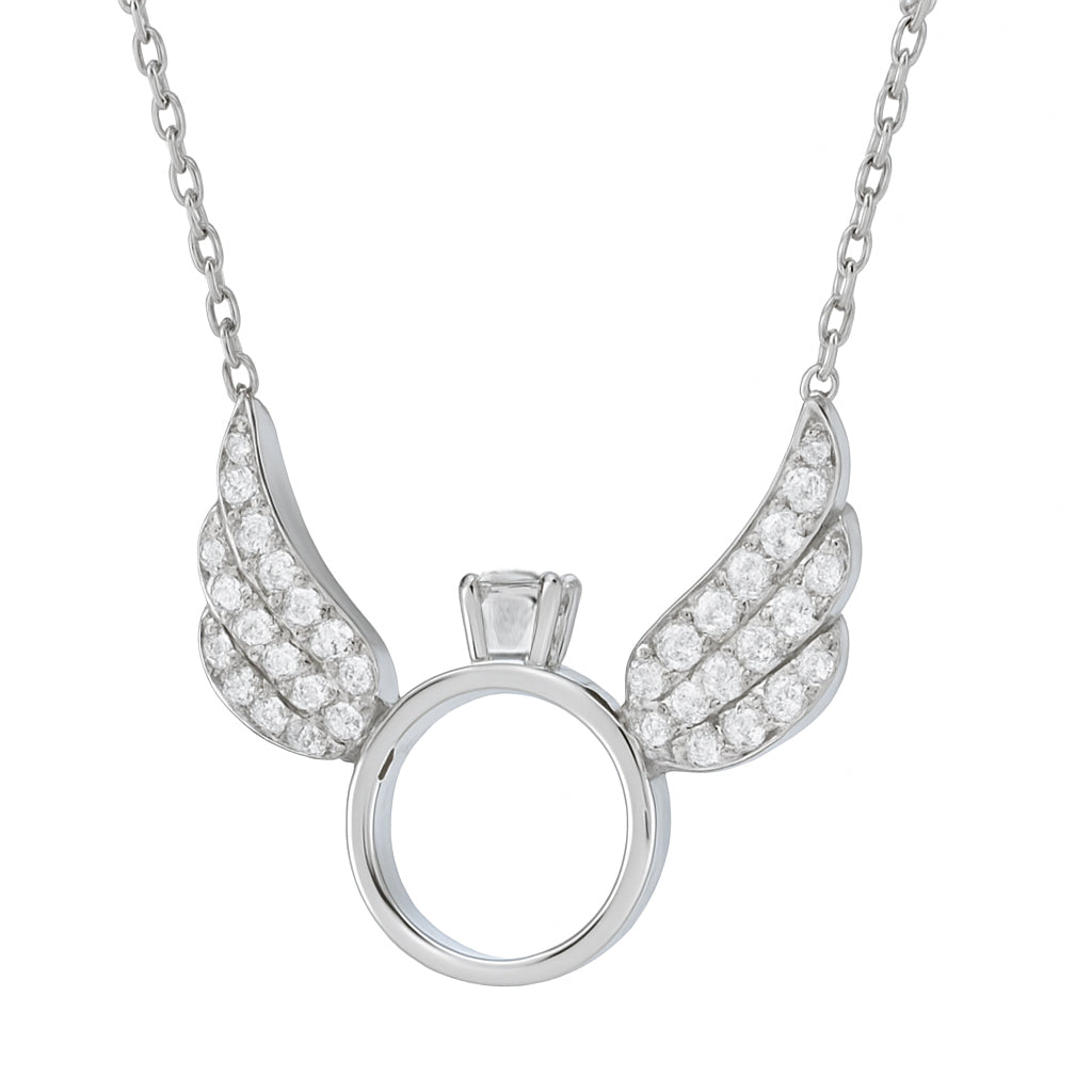 Winged Solitaire Ring