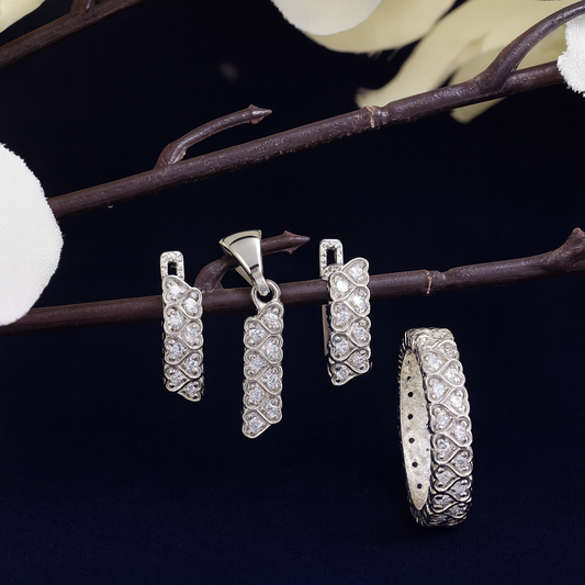 Radiant Heart Sparkle Set – 3-Piece Jewelry Collection