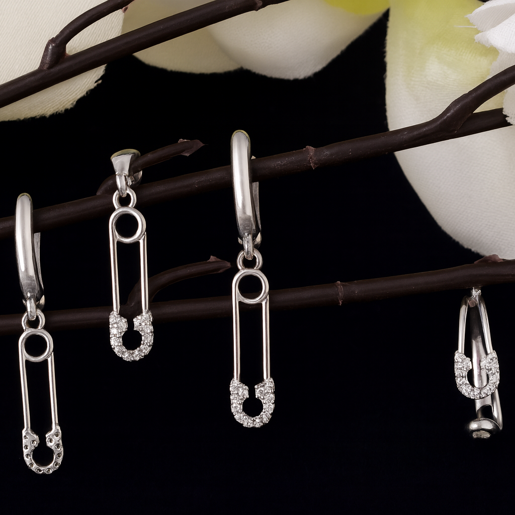 Safety Pin Design 3-Piece Jewelry Set