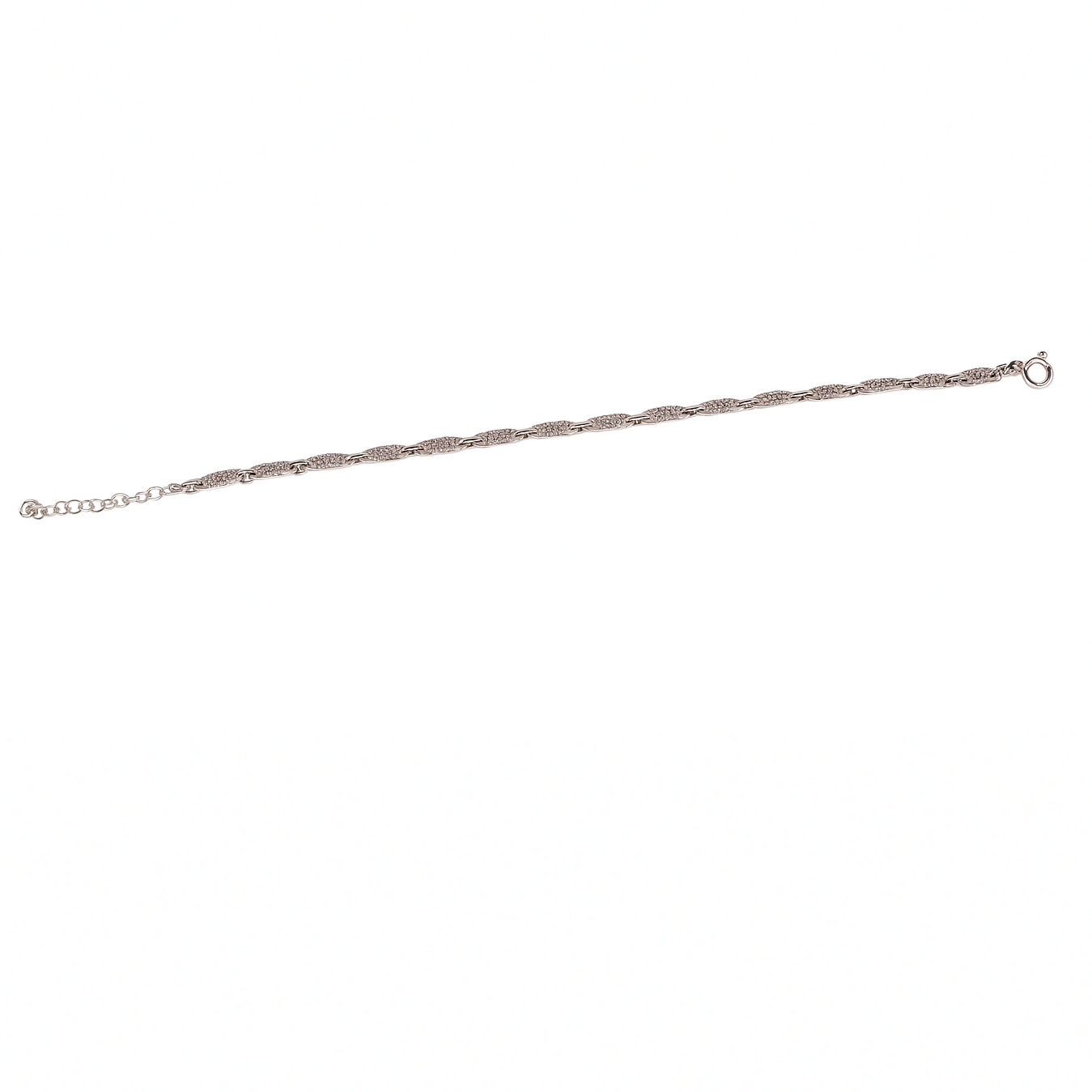 Baguette Sparkle Silver Bracelet