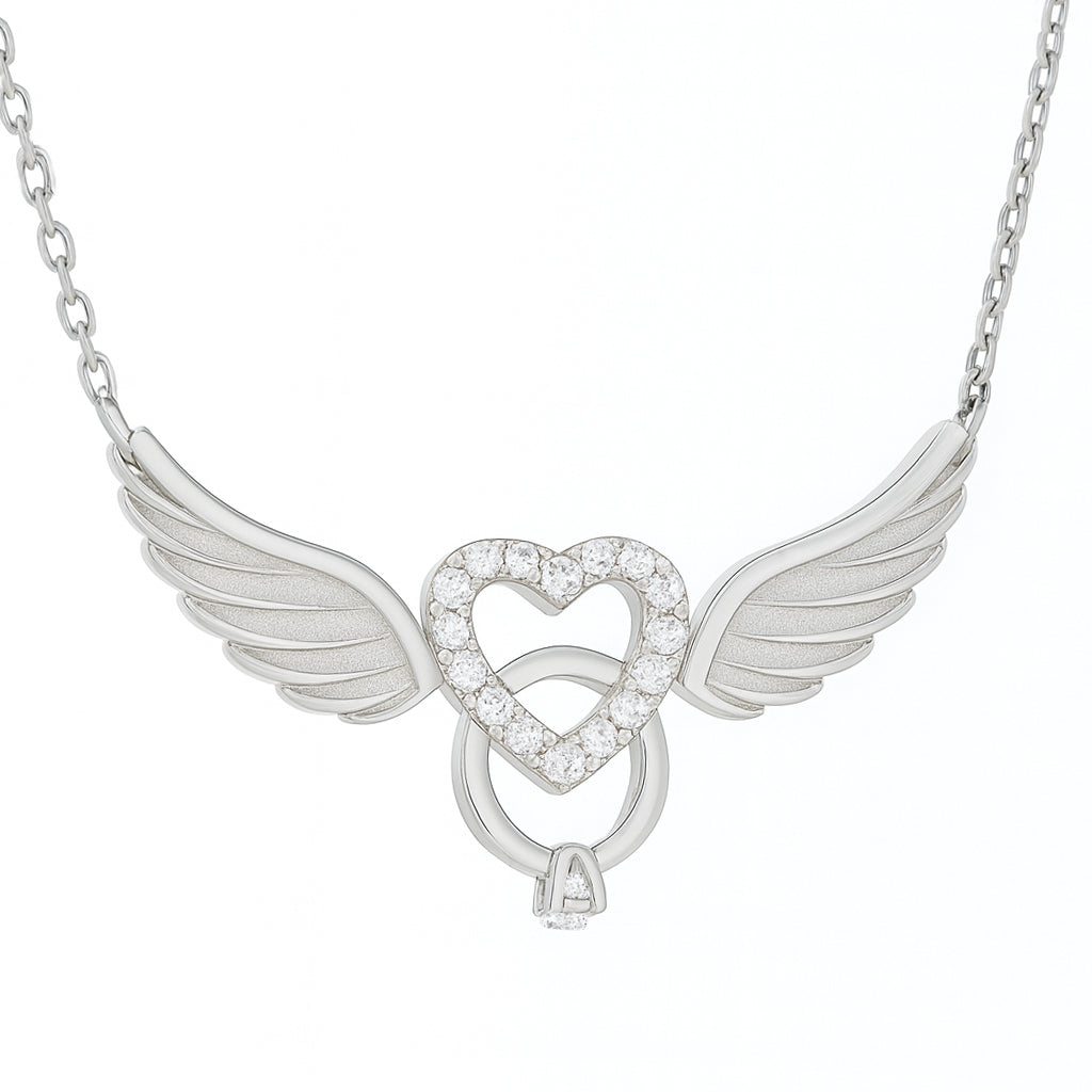 Heart with Wings Pendant Necklace