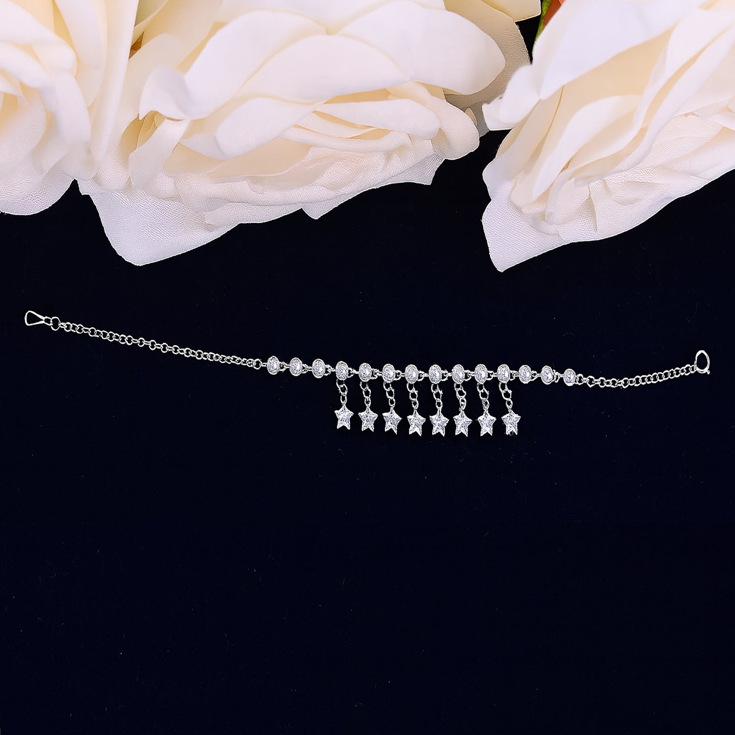 Celestial Cascade Silver Bracelet (Star bewcelette)