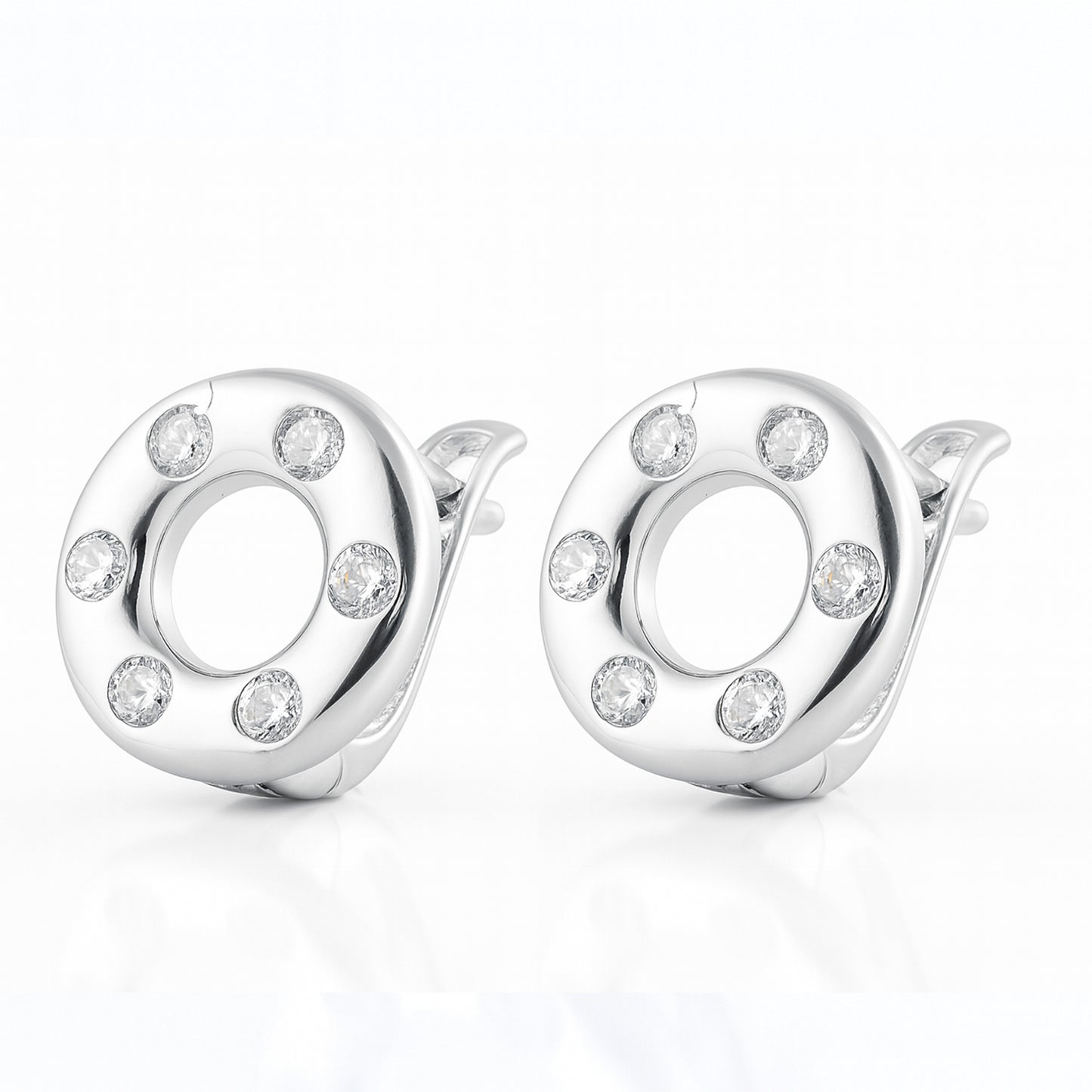 Classic Round Studded Silver Bali