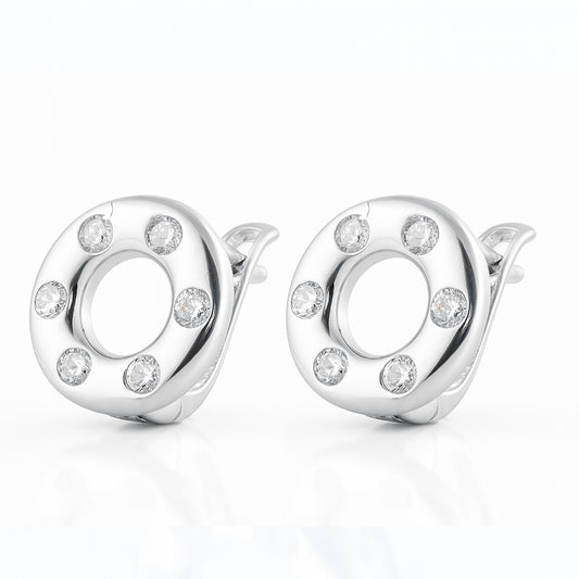 Classic Round Studded Silver Bali