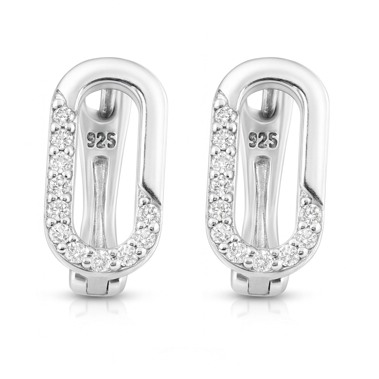 Oval Grace Semi-Studded Silver Bali