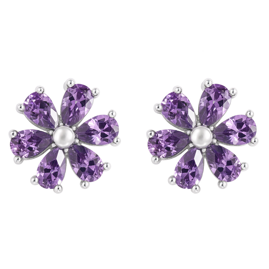 Purple Floral studded Stone