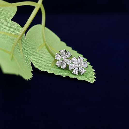 White Floral studded Stone